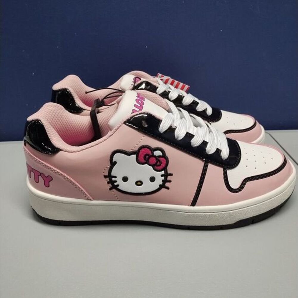 Hello Kitty Sneakers Shoes Womens Sz 7 Pink Comfort Manmade Lace Up WMHK24BB001 - Picture 9 of 15